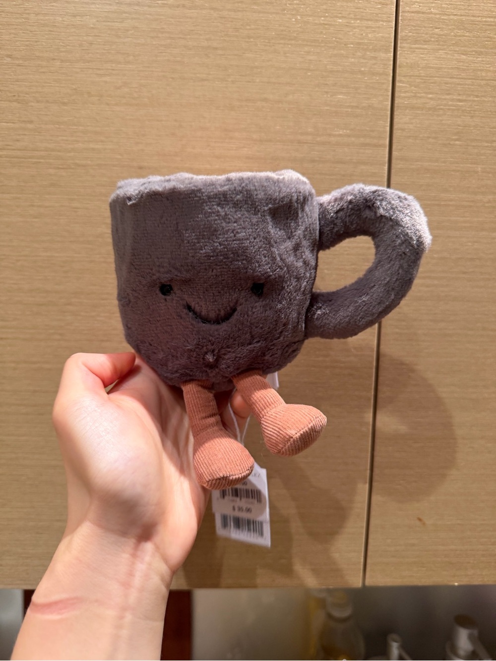 Plush coffee Gray Cup Toy with Legs - Picture 2 of 4